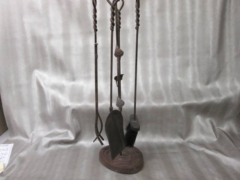 lot 331 image: Set of bronze colored fireplace too...