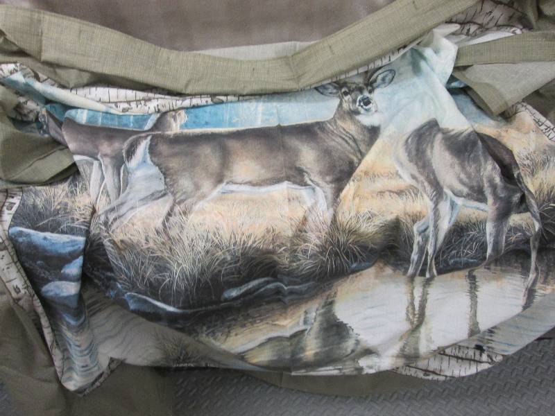 lot 332 image: Deer themed shower curtain...