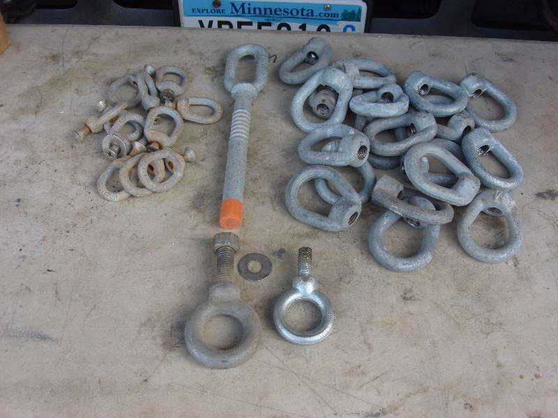 lot 11 image: Steel eye nuts