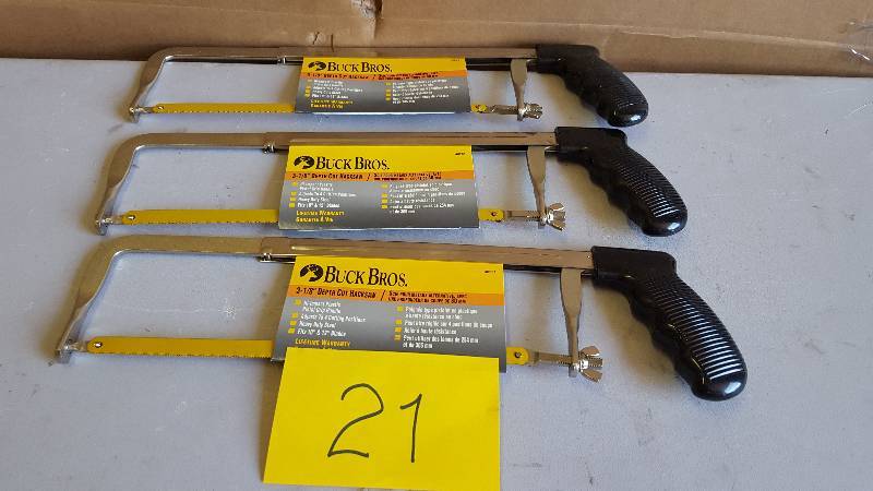 Lot of 3 Buck Bros Depth Cut Havksaws