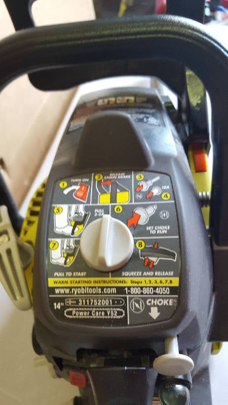 Ryobi Chainsaw Gas- used Tested works well