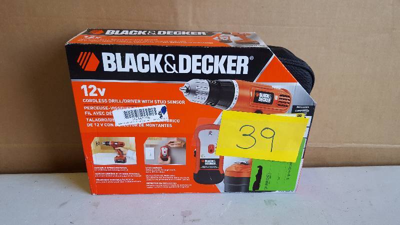 Black and Decker 12v Cordless Drill with Stud Sensor New