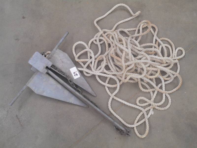 lot 29 image: RiverRock Anchor With Rope ...