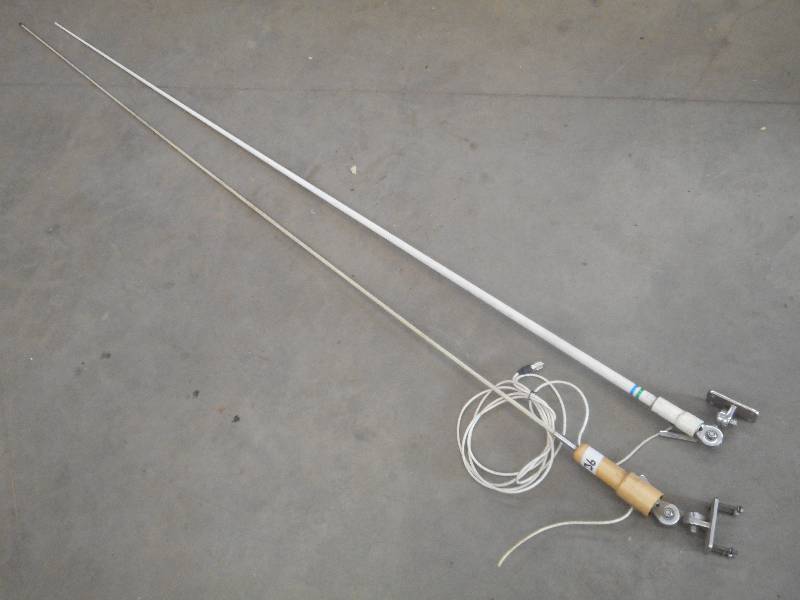 lot 36 image: (2) 9ft Boat Antennas With Mounts ...