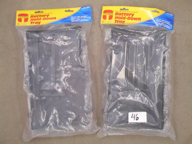 lot 46 image: (2) New Marine Battery Hold-Down Tr...