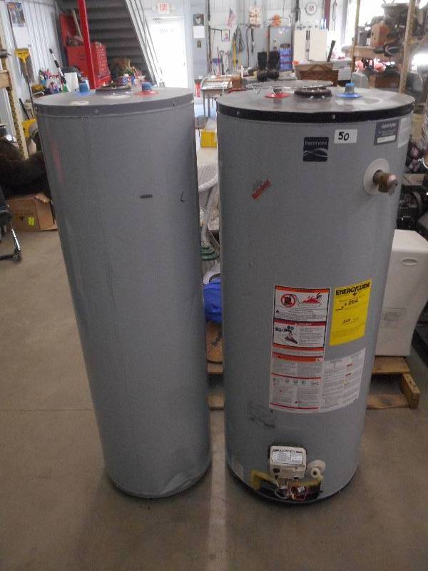 lot 50 image: (2) Used Kenmore Hot Water Heaters,...