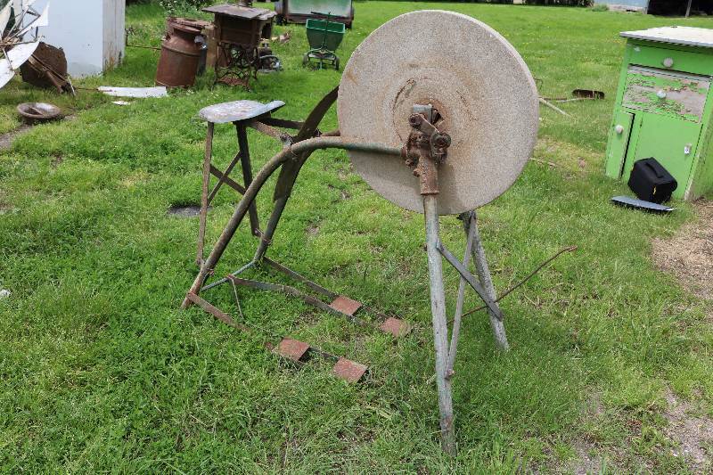 Antique grind stone