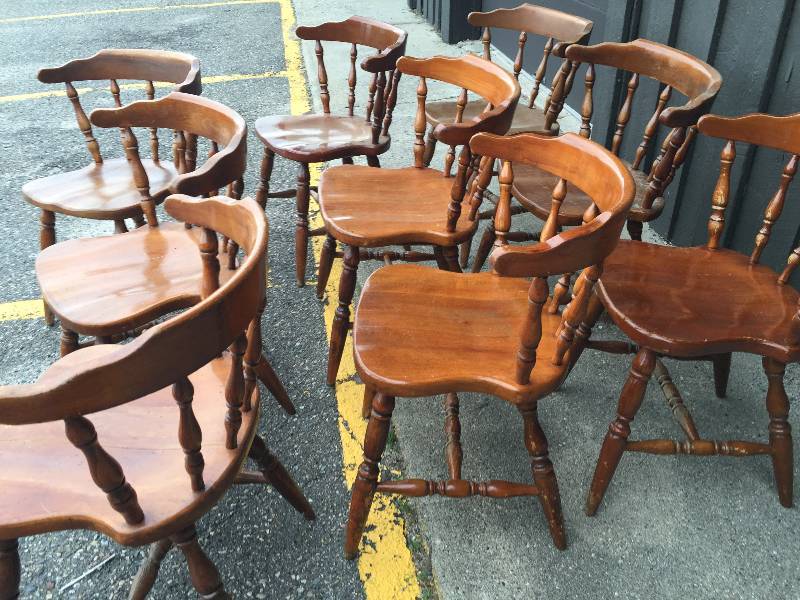 lot 5 image: Lot of 9 Chairs ( have been repaired)