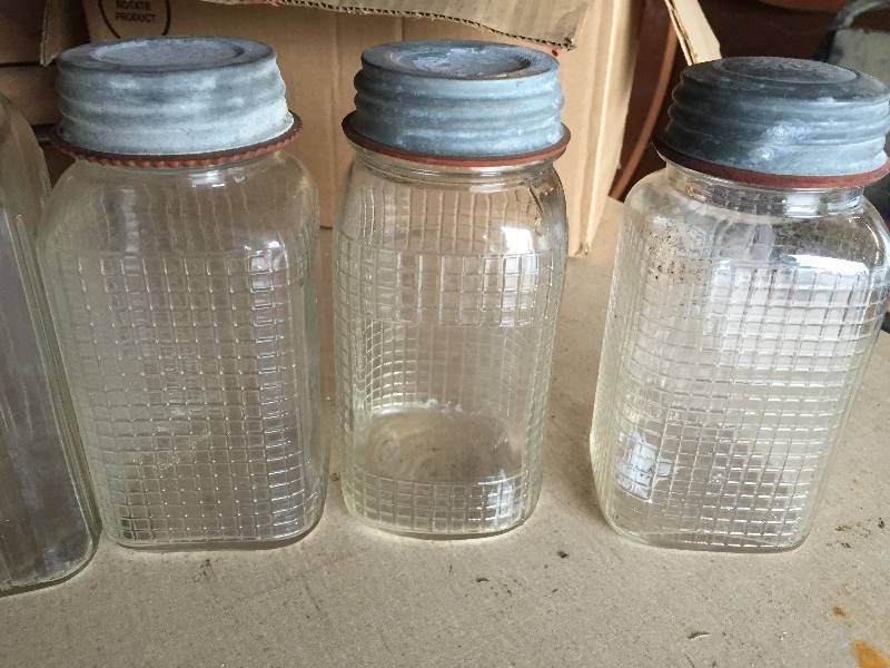 lot 73 image: Vintage Ball canning jars with seals and lids