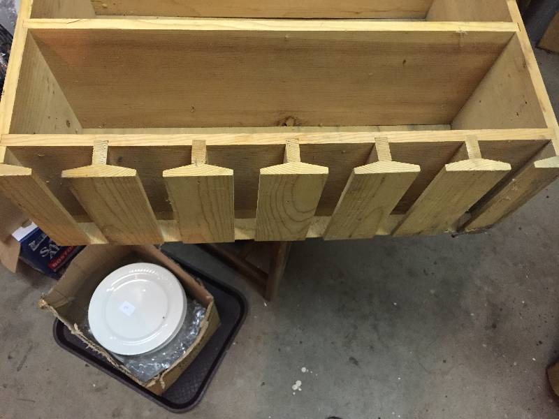 lot 85 image: Wall shelve with wine glass hanger slots