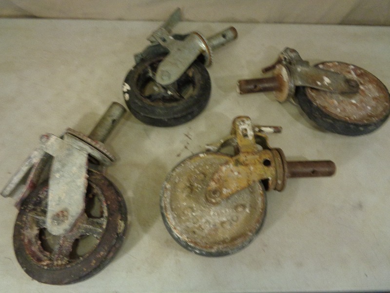 lot 116 image: Set of 4 Scaffolding Wheels