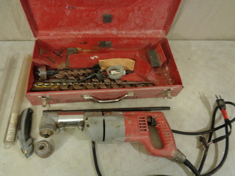 lot 33 image: Milwaukee Right Angle Drill and More