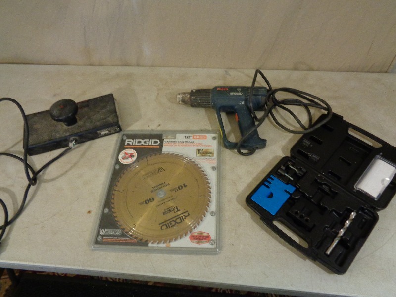 lot 43 image: Heat Gun, Saw Blade, Etc