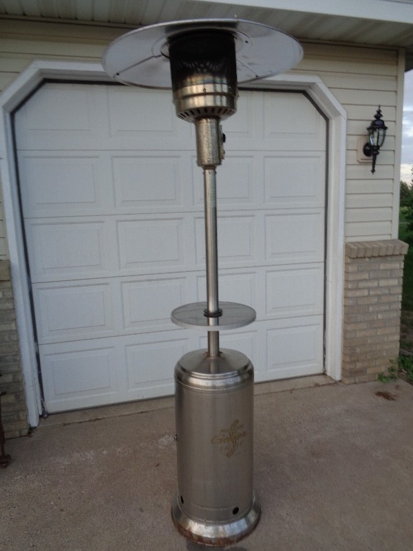 lot 6 image: Stainless Steel MGD Propane Patio Heater with Tank