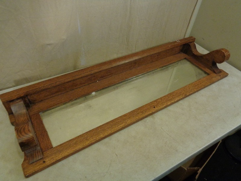 lot 10A image: Nice Old Wood Mirror