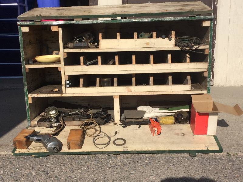 Vintage Tool Box And Tools