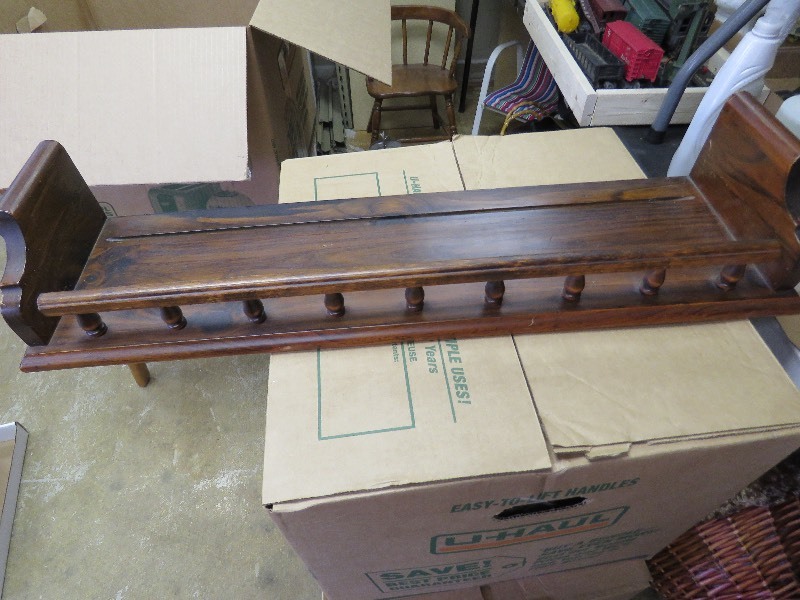 Wood wall shelf