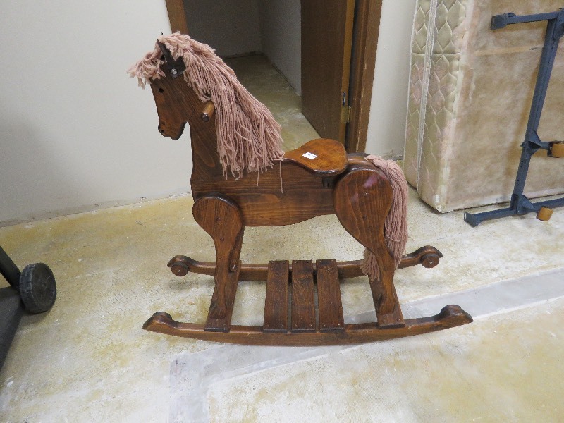 Wood rocking horse