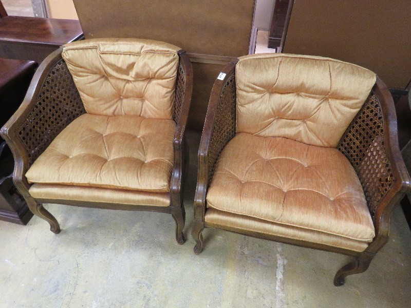 Set of gold chairs