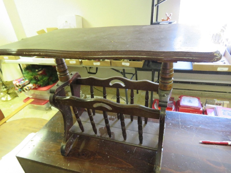 end table with magazine rack