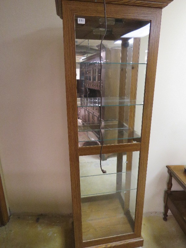 Wood and Glass Curio Cabinet