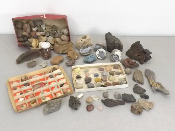 lot 6 image: Collection of Various Rocks, Geodes, Agates etc.