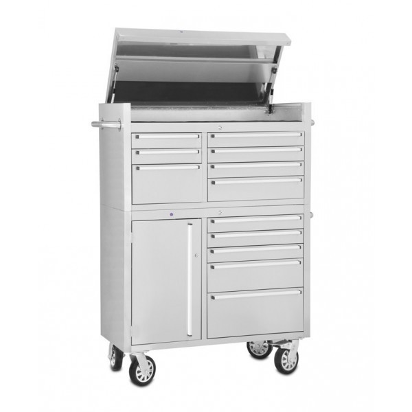NEW 12 DRAWER ROLLER STAINLESS BOX HTC411W