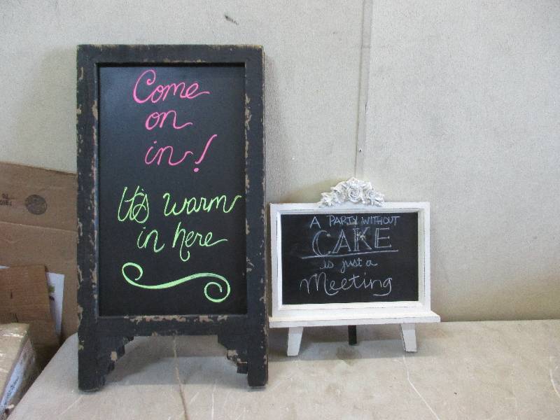 lot 32 image: Framed chalk boards