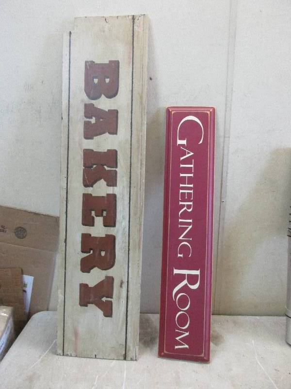 lot 48 image: 2 wood signs