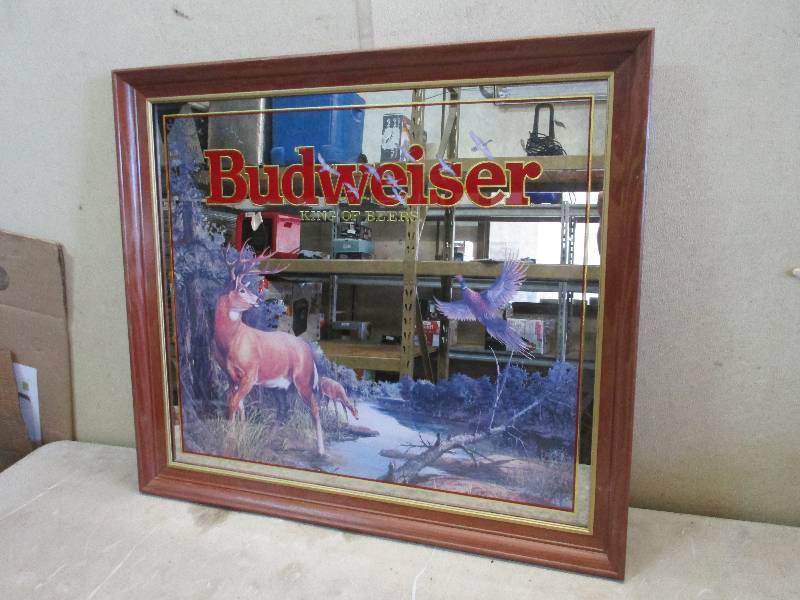lot 60 image: Budweiser Deer Mirror