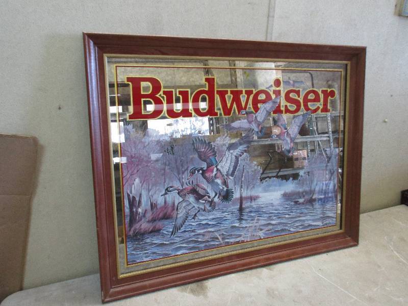 lot 61 image: Budweiser Wood duck Mirror