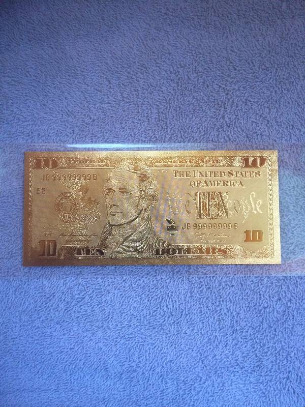 10 Dollar Gold Bill