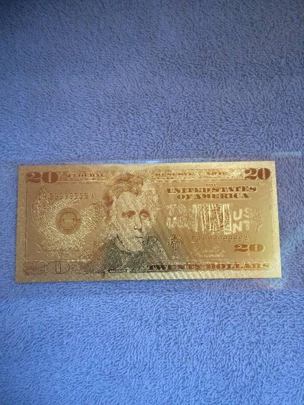 20 Dollar Gold Bill