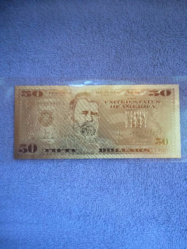 50 Dollar Gold Bill