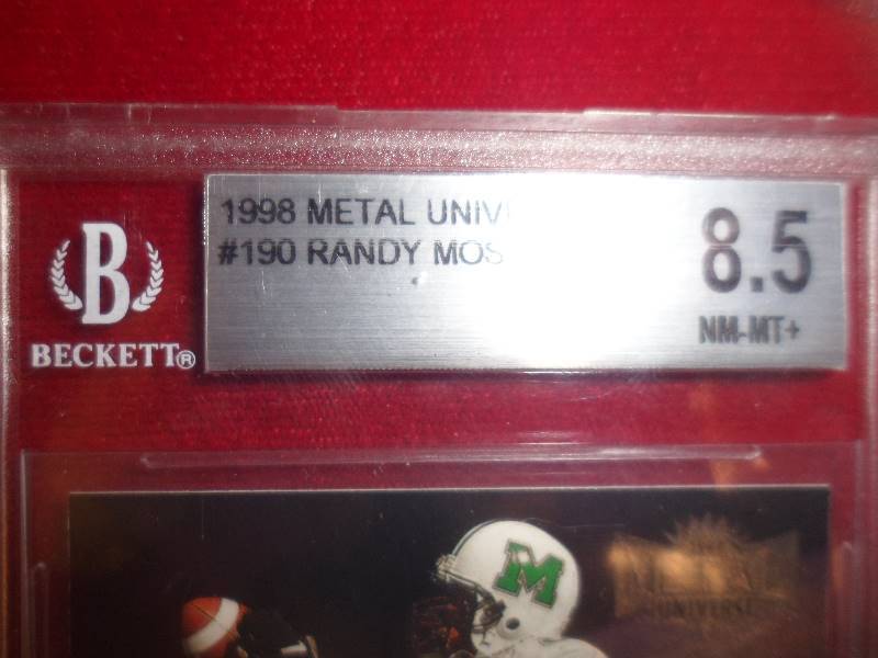 1998 Randy Moss Metal Universe Trading Card