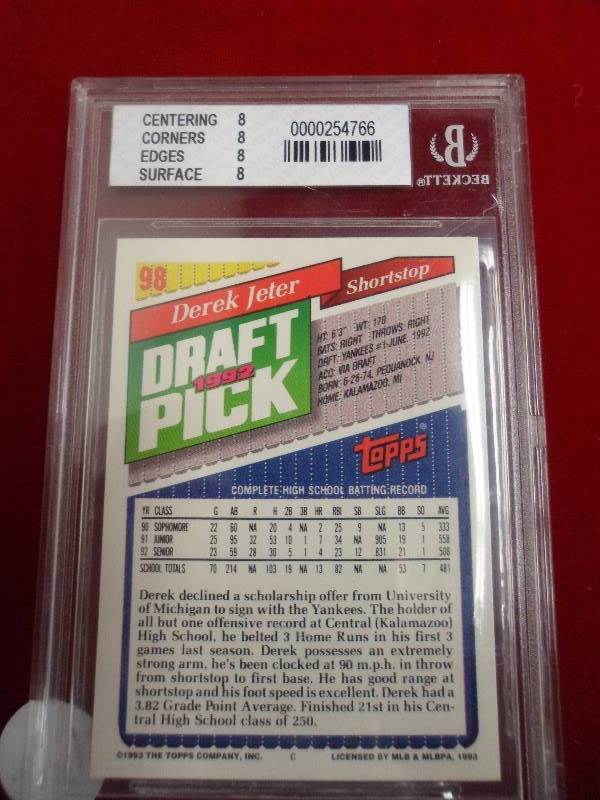 1993 Topps Derek Jeter Trading Card