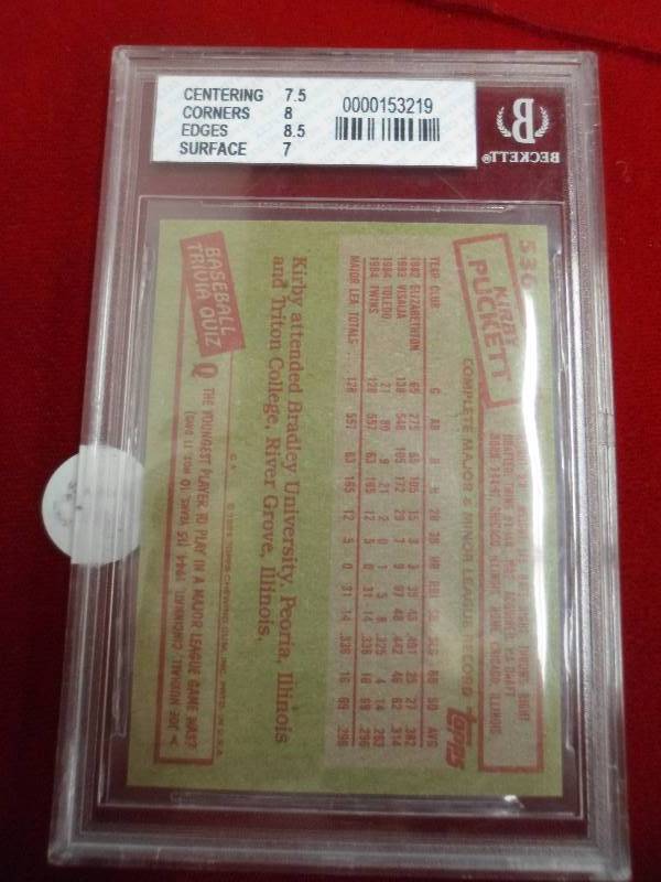 1985 Topps Kirby Puckett Trading Card