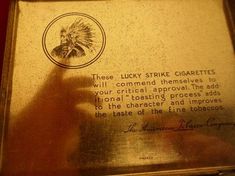 Vintage Lucky Strike Metal Cigarette Holder