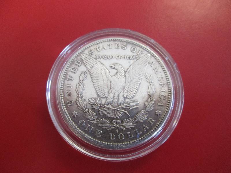 1881-S (San Francisco Mint) Morgan Silver Dollar in Protective capsule, can be opened and placed into collection folder if the winning bidder wishes.