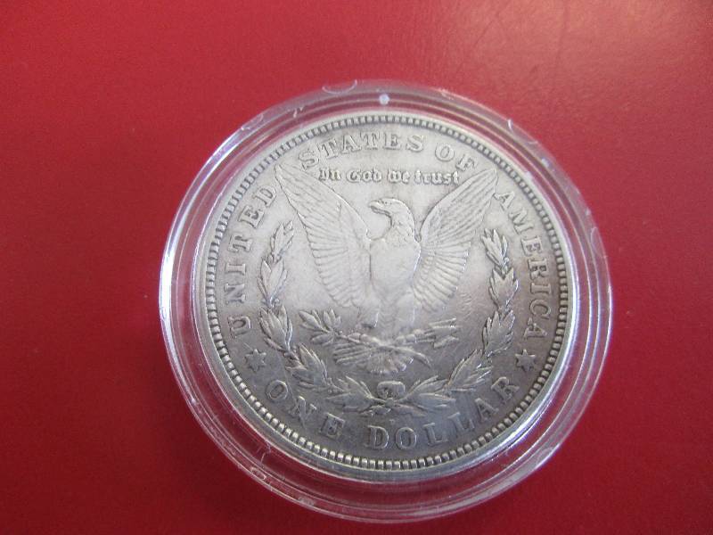 1921-D (Denver Mint) Morgan Silver Dollar in protective capsule. The 1921 MSD is the only year Morgan minted at the Denver Mint.  A must for every MSD collector.