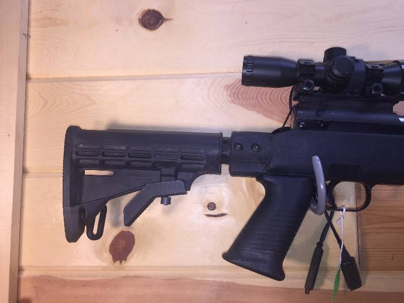 lot 5 image: SKS Semi-auto rifle with Composite stock and scopelaserlight