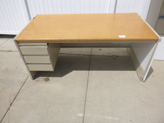 lot 59 image: Old Metal Office Desk