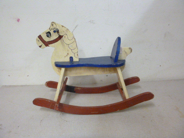 lot 196 image: Vintage Rocking Horse