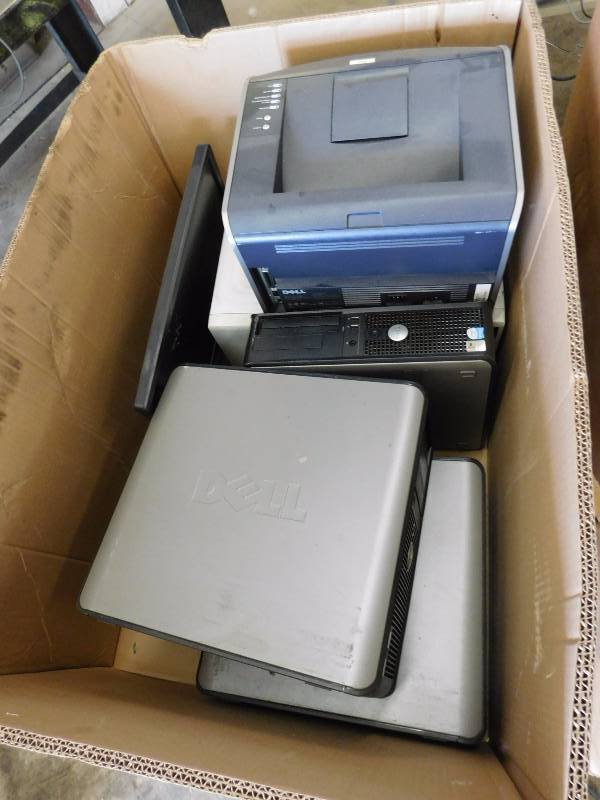 lot 34 image: Lot of Misc Dell Computers, Printer, Microwave