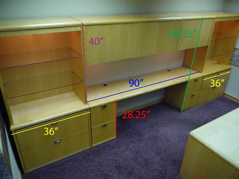lot 2 image: 3 Piece Wall Cabinet