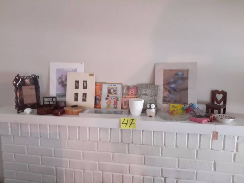 lot 47 image: Misc. Items on the shelf as pictured.. Look at closeups. Bring your own packaging material
