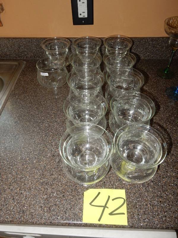 lot 42 image: Set of 11 Shrimp Cocktail dishes.. 2 part