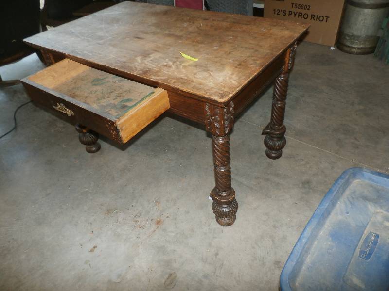 vintage table with drawer