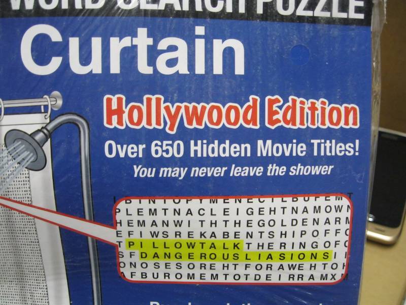 lot 142 image: Lot of 12 Word Search Shower Curtai...