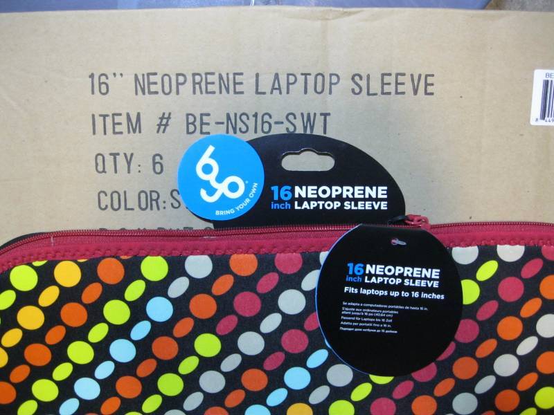lot 314 image: Lot of 6 byo 16 Neoprene Laptop Sl...